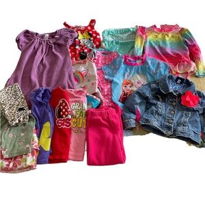 Lot of 3T Girls Clothing Gently Used 17 Pieces